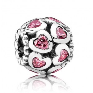 Шарм "Розовые сердца" , С587