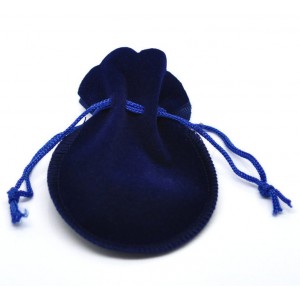 Подарочный мешочек синий бархатный, С7397