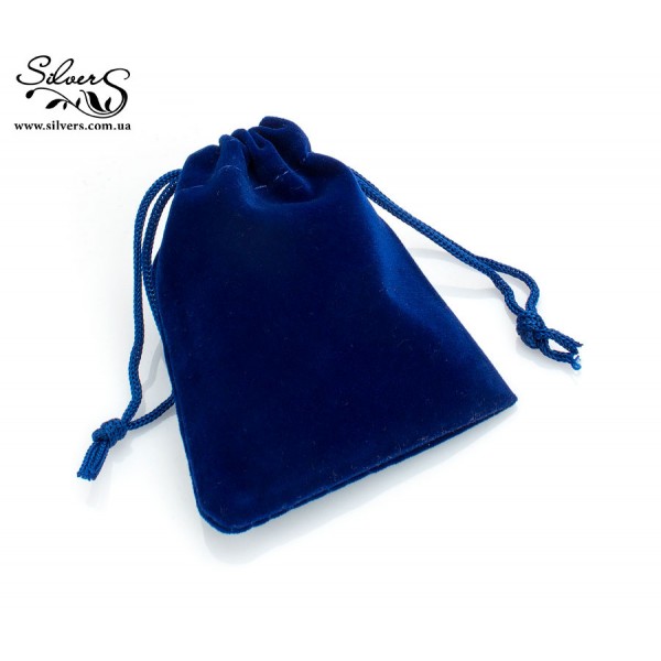 Подарочный мешочек синий бархатный, С0003