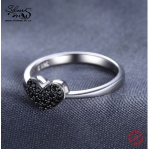 Кольцо "Черное сердце" , С2098