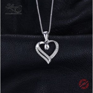 Срібна підвіска кулон "Серце "з цирконієм, С2109