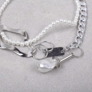 Ожерелье-чокер массивный с жемчугом, С11100