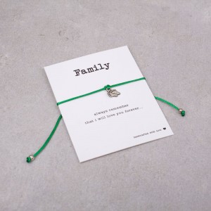 Браслет "Семья" зеленый, С11158