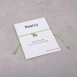 Браслет "Семья" зеленый, С11159