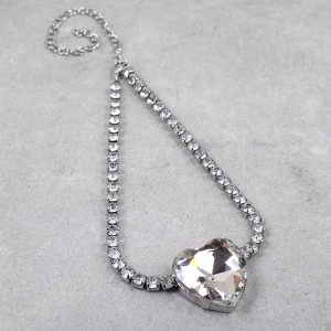 Чокер ожерелье с камнями "Сердце", С11346