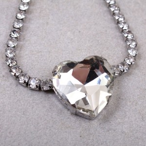 Чокер ожерелье с камнями "Сердце", С11346
