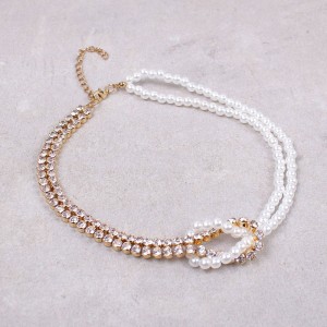 Чокер жіночий з перлами, С11347