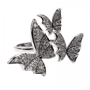 Женское кольцо "Бабочки", С11354