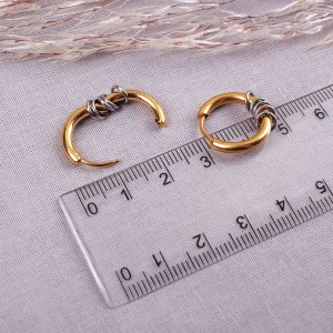 Сережки-кільця, золотисті, С11357