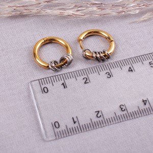 Серьги-кольца, золотистые, С11357