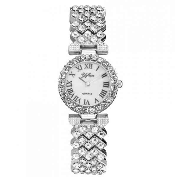Часы женские, серебристые, С11417