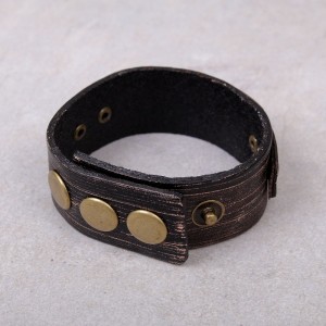 Кожаный браслет "Vintage" коричневый, С11653