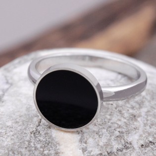 Женское кольцо  "Черная печатка"