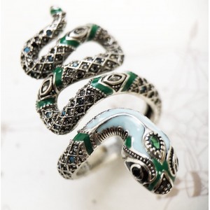Серебряное кольцо "Змея", С11746