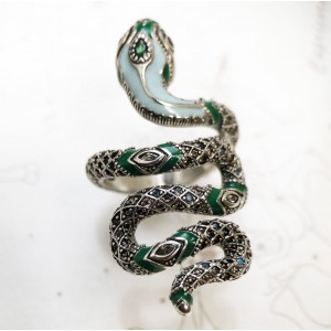 Серебряное кольцо "Змея", С11746