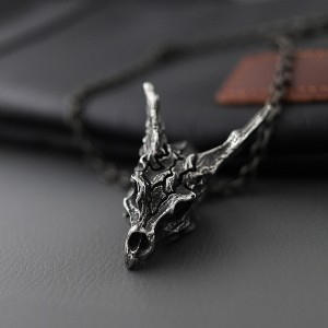 Кулон з сталі "Череп дракона" з ланцюжком, С11767
