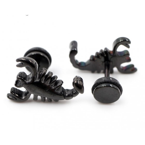 Серьги "Скорпион", черные, С11805