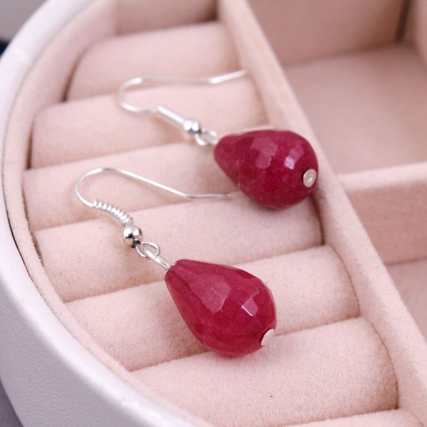 Сережки жіночі "Турмалін", червоні, С11836