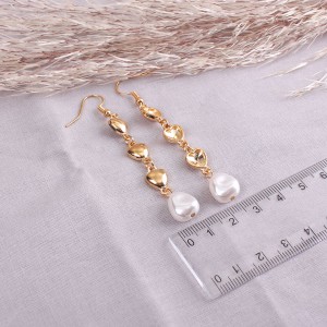 Сережки підвіски з перлами, С11851