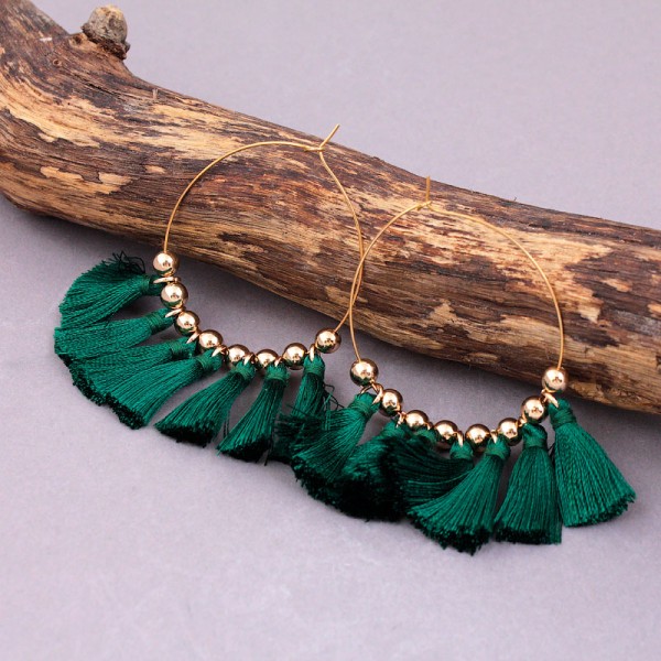 Сережки жіночі, зелені, С11922