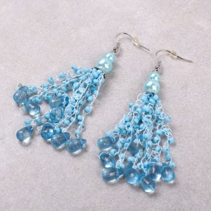 Сережки жіночі, блакитні, С11956