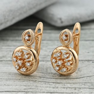 Сережки Xuping, позолота 18K