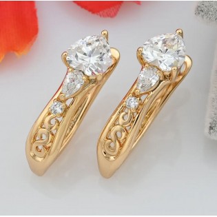 Сережки Xuping, позолота 18K