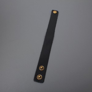 Кожаный браслет широкий, черный, С13078