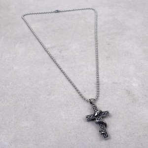 Крест с змеей из стали, С13098