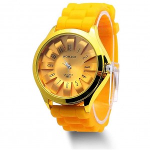Силиконовые часы, желтые, С13143