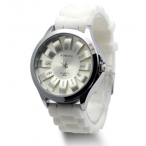 Силиконовые часы, белые, С13144