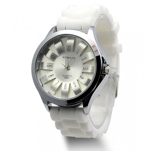 Силиконовые часы, белые, С13144