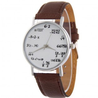 Женские часы "Математика", коричневый