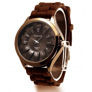 Силіконовий годинник, коричневий