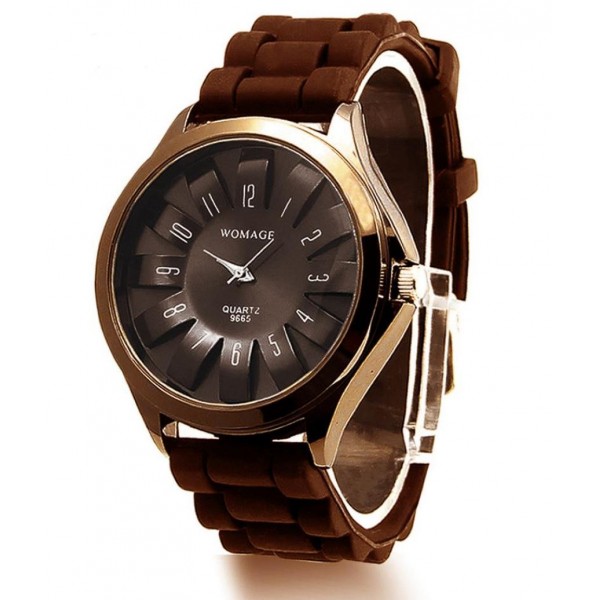 Силіконовий годинник, коричневий, С13168