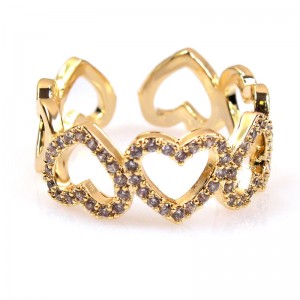 Женское кольцо "Сердца", С13238