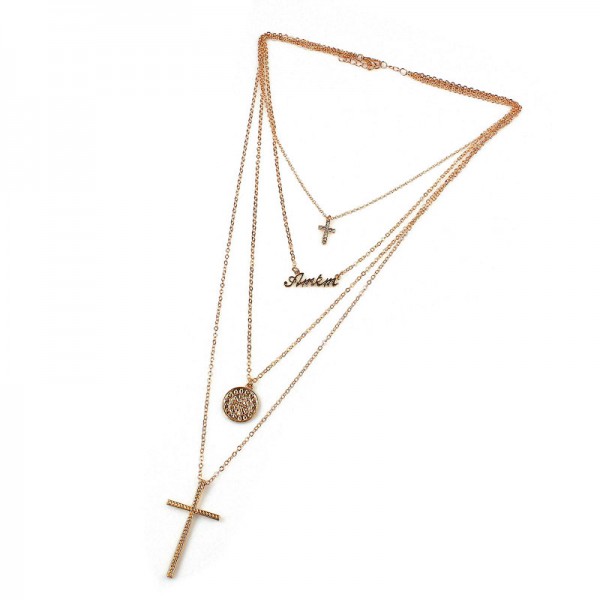 Ожерелье цепочка с крестиком, С13393