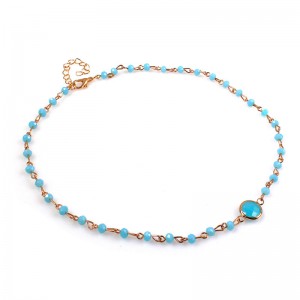 Ожерелье-чокер, голубой, С13411
