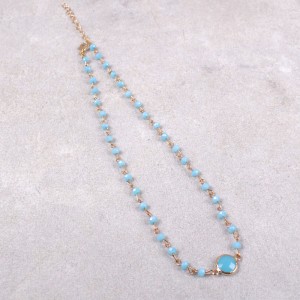 Ожерелье-чокер, голубой, С13411