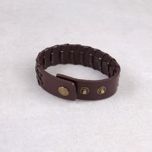 Шкіряний браслет, коричневий, С13454