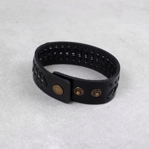Кожаный браслет, черный, С13455