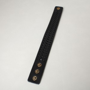 Кожаный браслет, черный, С13455