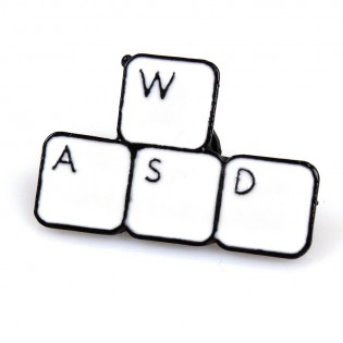 Брошка шпилька "Клавіші W A S D"