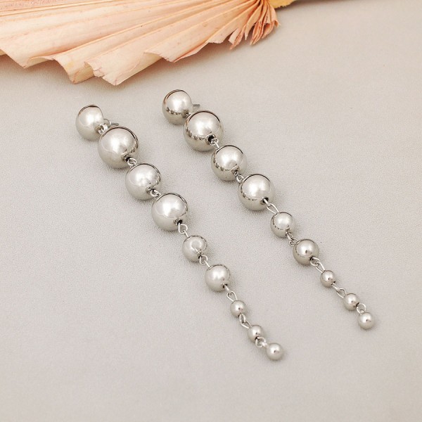 Жіночі висячі сережки, сріблясті, С13606
