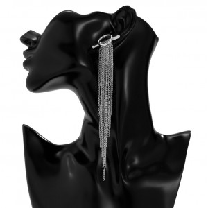 Жіночі висячі сережки, сріблясті, С13608
