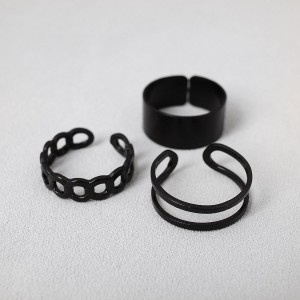 Набор колец, кольца на фаланги, черный, С13614