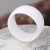 Кольцо из керамики широкое, белое 10 мм