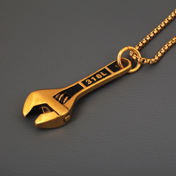 Кулон зі сталі "Гайковий ключ" з ланцюжком, С13722