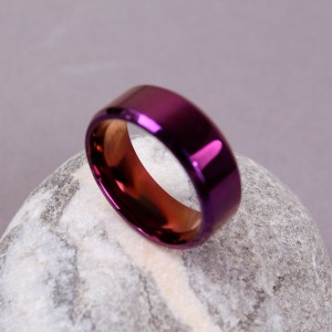 Кольцо из стали, фиолетовое, С13749