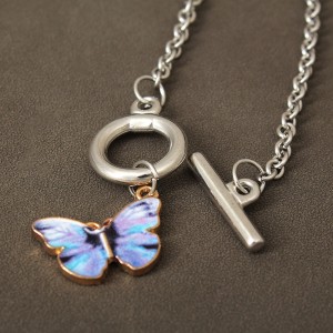 Жіночий браслет "Блакитний метелик", С13797